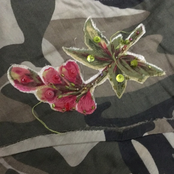 Tokyo Denegi | Tiered Boho Camo Floral Skirt - Picture 3 of 9